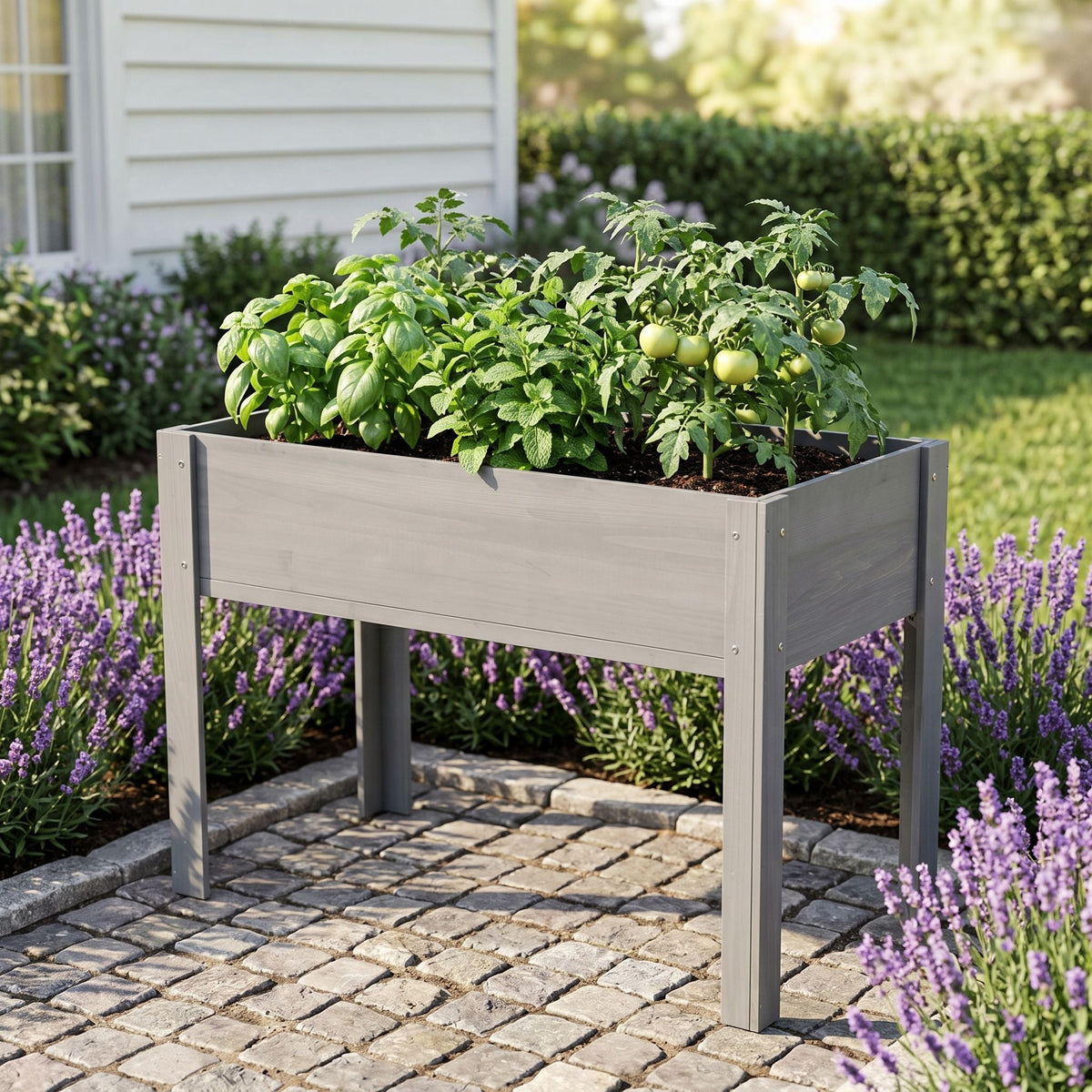 Raised Garden Bed With Legs, Elevated Planter Box For Outdoor Plants, photo 20 of 40