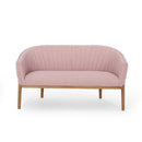 Mid Century Modern Loveseat With Channel Stitched Backrest by HouseOfZazla