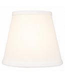 8"W x 7"H Empire Hardback White Linen Edison Clip-On Lampshade