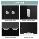 Triangle Bathroom Storage Cabinet With Adjustable Shelves, Freestanding Floor Cabinet For Home Kitchen by Unique Piece Furniture