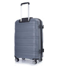 Hardshell Suitcase Spinner Wheels PP Luggage Sets Lightweight Durable Suitcase with TSA Lock,3-Piece Set (20/24/28), Gray