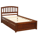 Platform Storage Bed Wood Bed Frame With Two Drawers And Headboard by Unique Piece Furniture