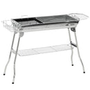 Outsunny Charcoal Grill Stainless Steel Portable Folding BBQ