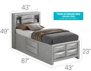 Modern Design Storage Bed With Bookcase Headboard by HouseOfZazla