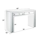 Nysa - Vanity Desk - Mirrored & Faux Crystals
