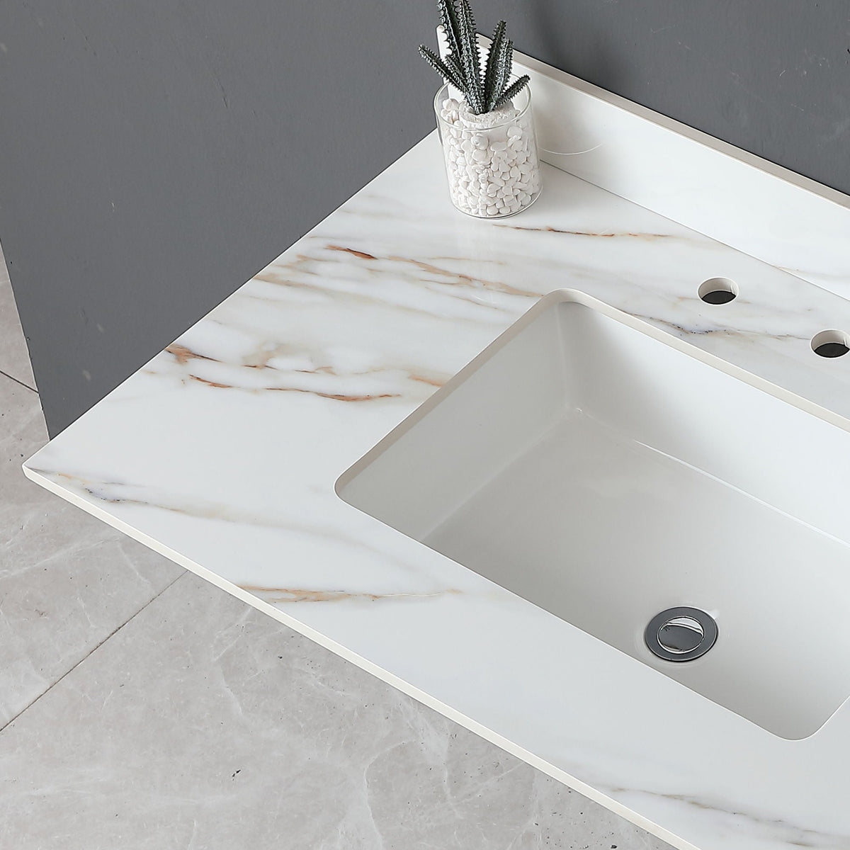 Vanity Top With Undermount Sink And Backsplash, Sintered Stone, photo 28 of 40