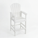 HDPE Bar Height Adirondack Patio Chair Outdoor Bar Chair With Cup Holder And Armrests