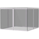 Outsunny - 10' x 13' Replacement Mesh Sidewall Netting For Patio Gazebos And Canopy Tents With Zippers (Sidewall Only) - White by HouseOfZazla