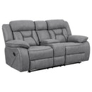 Orson - 2 Piece Reclining Living Room Set In Microfiber With Manual Reclining And Storage Features - Gray by HouseOfZazla