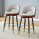 Upholstered Rotatable Bar Chair With Metal Legs For Dining Room by HouseOfZazla