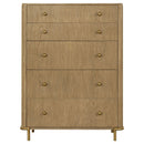 Stevie - Rectangular 5 Drawer Chest - Sand