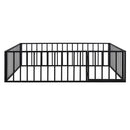 Metal Floor Bed Frame With Fence And Door by Unique Piece Furniture