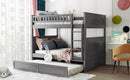 Bunk Bed With Twin Size Trundle, Guardrails by HouseOfZazla