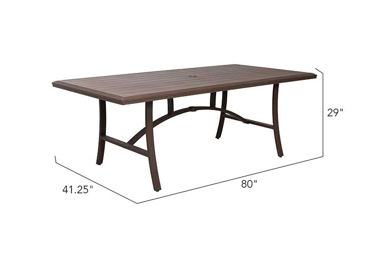 Trevi Aluminum Dining Table, photo 2 of 6