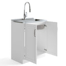 Darwin - Deluxe Laundry Cabinet With Pull-Out Faucet And Stainless Steel Sink by HouseOfZazla