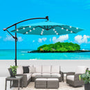 10 ft Outdoor Patio Umbrella Solar Powered LED Lighted Sun Shade