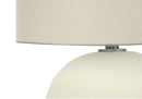 Lighting, Contemporary Table Lamp, Ceramic - Cream by HouseOfZazla