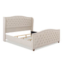 Marcella - Upholstered Shelter Headboard Bed Set by Unique Piece Furniture