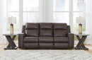 Lavenhorne - Rec Sofa W/Drop Down Table - Granite by Unique Piece Furniture
