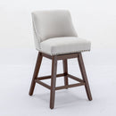 Counter Height Swivel Barstools, 26'' H Seat Height Upholstered Bar Stools (Set of 2), Fabric by Unique Piece Furniture