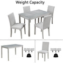Dining Table Set With Crystal Decoration And Upholstered Chairs by Unique Piece Furniture