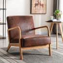 Classic Mid-Century Modern Accent Chairs, Open Framed Armchair With Cushioning by Unique Piece Furniture