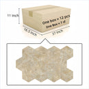 Hexagon Natural Marble Polished Tile For Wall And Floor (Set of 12) by HouseOfZazla