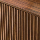 Fluted Sideboard Cabinet with 4-6 Doors and Wood-Grain Top
