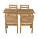 U_STYLE Farmhouse 5-Piece Outdoor Patio Dining Set with Adjustable Legs by HouseOfZazla