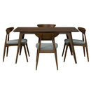 5 Piece Dining Set With Ergonomic Chairs