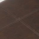 Upholstered PU Leather Storage Ottoman with Solid Wooden Legs by HouseOfZazla