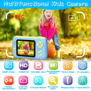 Kids Digital Camera with Flip Lens Children Video Camcorder Christmas Toy Birthday Gifts with Tripod 2.4in Screen 32G MMC Card for 3-10 Year Old Boys