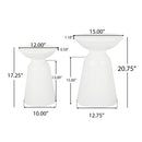 Serenita Outdoor Side Tables With Flared Design (Set of 2)