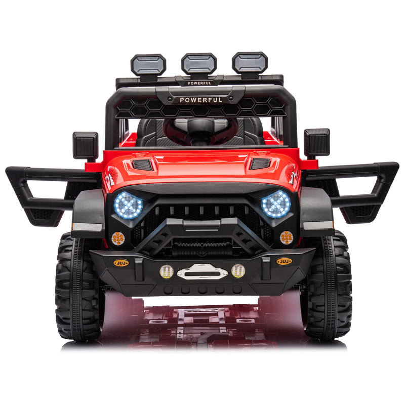 24V Ride On Large PickUp Truck car for Kids,ride On 4WD Toys with Remote Control,Parents Can Assist in Driving,Bluetooth music version,Pickup truck design with spacious storage in the rear.