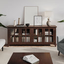 Artisan - Handcrafted Wide 4 Door Storage Cabinet by HouseOfZazla
