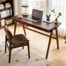 100% Solid Rubber Wood Computer Desk, Retro