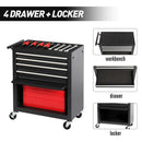 4-Drawer Rolling Tool Chest Cabinet with Wheels by HouseOfZazla
