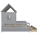 House Platform Beds With 2 Drawers, Side By Side Design by HouseOfZazla