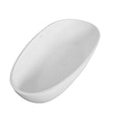 66.9" x 34" x 21.7" Freestanding Solid Surface Soaking Bathtub For Bathroom - Matte White by HouseOfZazla