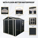 Resin Outdoor Storage Shed Kit Perfect To Store Patio Furniture - Black by HouseOfZazla