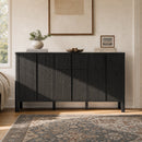 Black Sideboard, 59.06'' Storage Credenza
