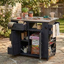 TOPMAX Outdoor Solid Wood Extendable Kitchen Island by HouseOfZazla