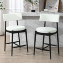 Mid Century Modern Counter Stools, Fabric Upholstered Chairs by HouseOfZazla