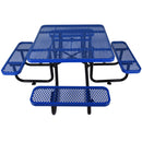 Square Outdoor Steel Picnic Table, With Umbrella Pole by Unique Piece Furniture