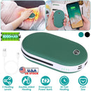 8000mAh 2 In 1 Electric Hand Warmer Rechargeable Hand Heater Portable Pocket Warmer with Power Bank 3 Heating Levels Digital Display Double-sided Heat