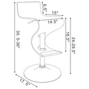 S-Shaped Adjustable Bar Stool - Brown by HouseOfZazla