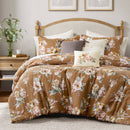 7-Piece King Vin Floral Comforter Set - Terracotta