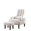 Living Room Sofa Single Chair And Ottoman, Modern Multi-Function Fabric Living Room Sofa Lounge Chair Bed And Stool. Soft Leisure Single Chair Adjustable Into 5 Angles With Sofa Bed by HouseOfZazla