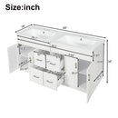 Bathroom Vanity With 2 Doors, 2 Drawers, Adjustable Shelf, Hidden Slides & Soft Close Hinges