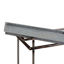 Percy Galvanized Metal Bar Cart - Gray